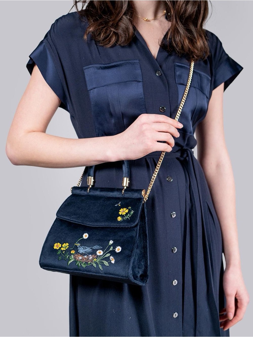 Blackbird Mini Top Handle Bag by Fable England NWT